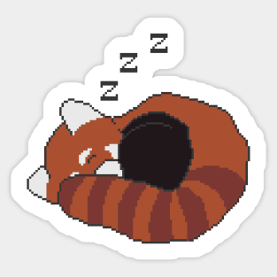 Sleeping Red Panda Sticker